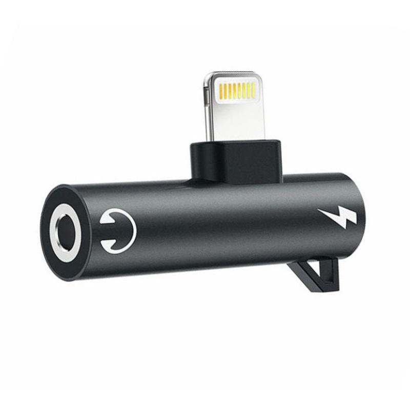 MOB-ADA-LIGHTNING-3.5MM-DUAL – IPHONE ADAPTER 8P MALE TO 3.5MM JACK LIGHTNING TO AUDIO