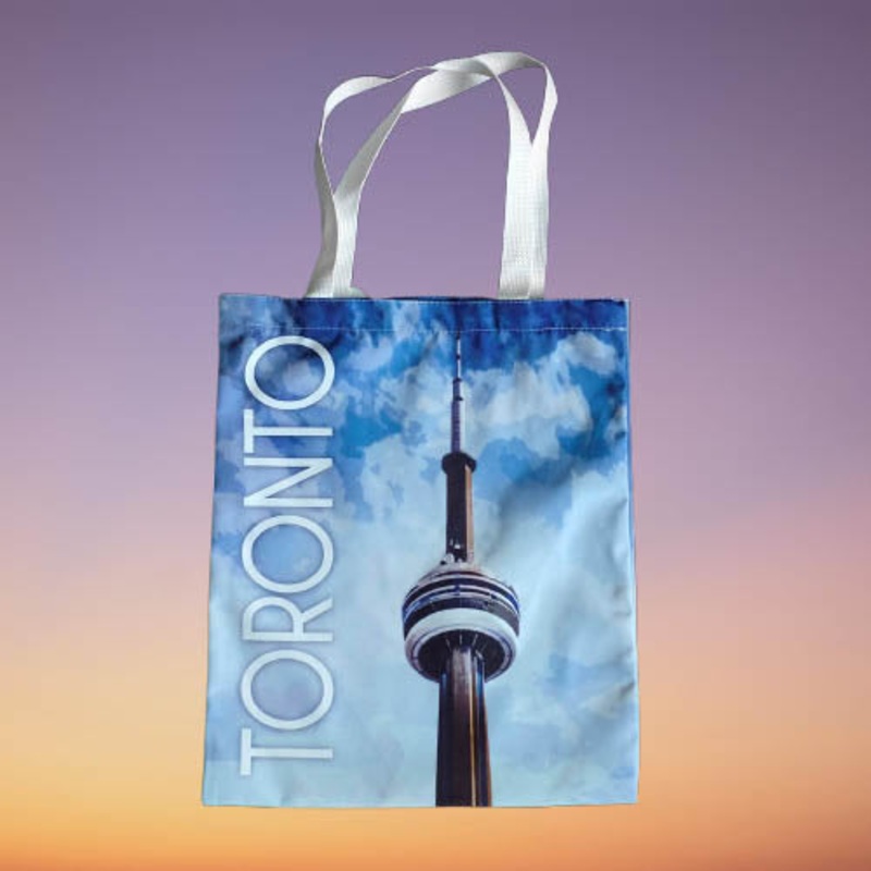 02-0415 – TORONTO TOTE BAG-CN TOWER BLUE SKY