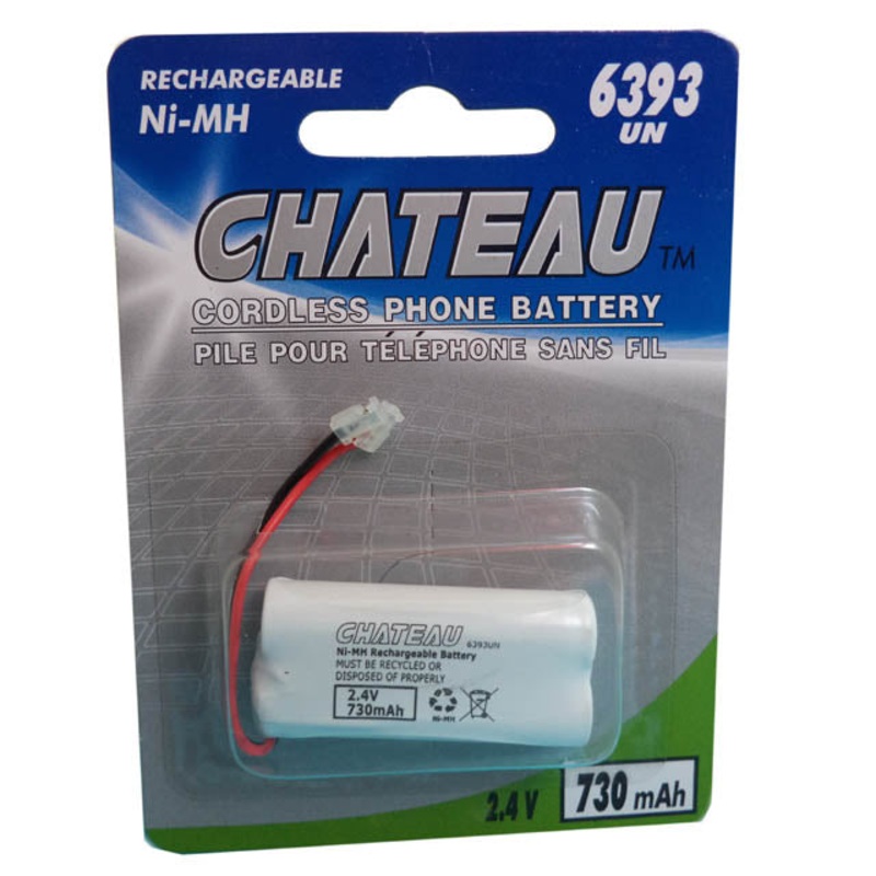 6393UN – BATTERY NI-MH 2XAAA 730MAH 2.4V UNIVERSAL CONN