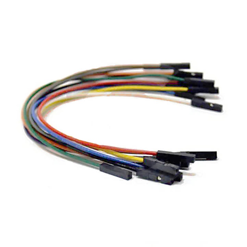 EBHH-5042 – JUMPER WIRE FEM/FEM 10PINS 6INCH FLAT CABLE 24AWG ASSORTED COLORS