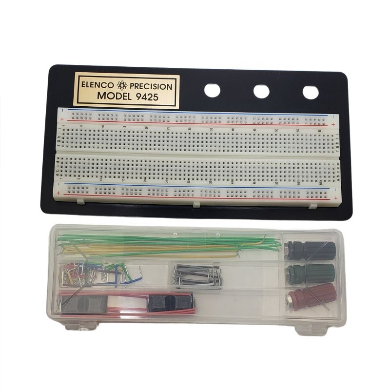 9485WK – BREADBOARD WITH WIRING KIT 830 TIE POINTS AND 3 BINDING POSTS