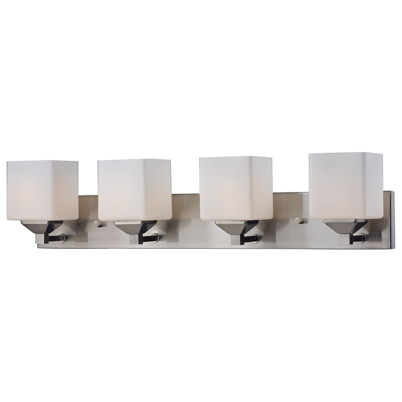 LFP301368 – VANITY LIGHT 4 LIGHTS BRUSHED NICKEL FINISH W/FROSTED WHT GLAS