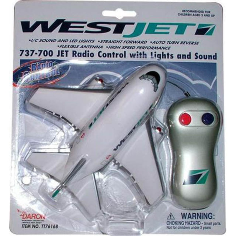 TT76168 – WESTJET RADIO CONTROL AIRPLANE REQUIRES 9V & 2XAA BATTERIES