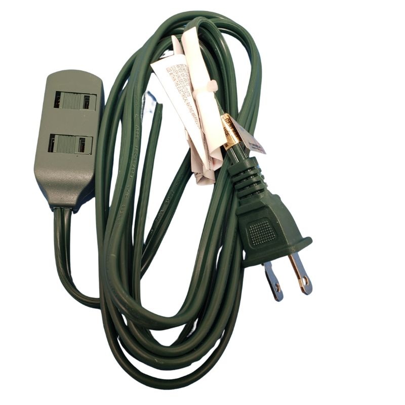 58108 – EXTENSION CORD 2/16 9FT GRN 3 OUTLET SPT-2 13A 125V (12 pcs/pkg)