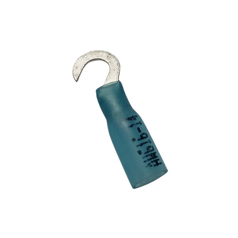 GQFD-8462-6 – HOOK TERM BLU #10 16-14AWG ID-4.8MM OD-9MM HEAT SHRINK (6 pcs/pkg)