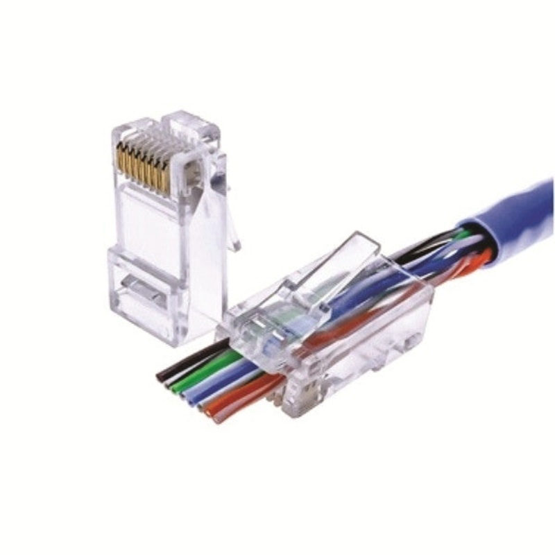 100010C – MODULAR PLUG 8P8C EZ-RJ45 CAT6 SOL/STR RND (50 pcs/pkg)