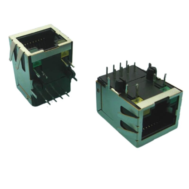 33-500673 – MODULAR JACK 8P8C PCRA SHLD WITH LED