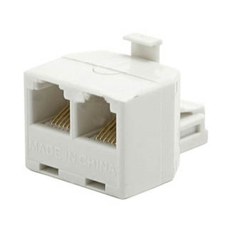 CA-1003BC – MODULAR T ADAPTER 8P8CJKX2-8P8CP WHITE