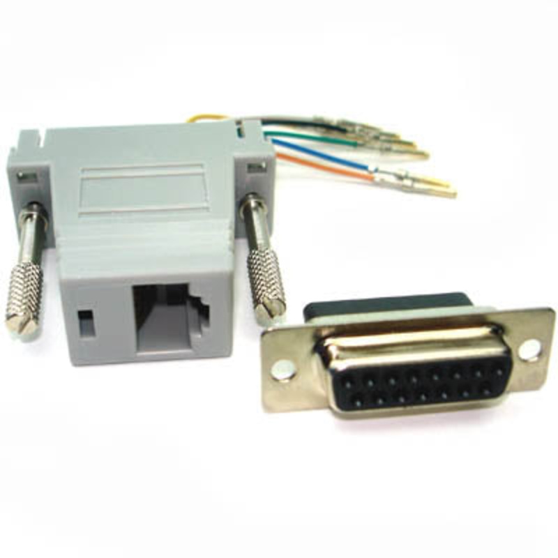DAA8F – MODULAR ADAPTER DB15F/RJ45 8P8C
