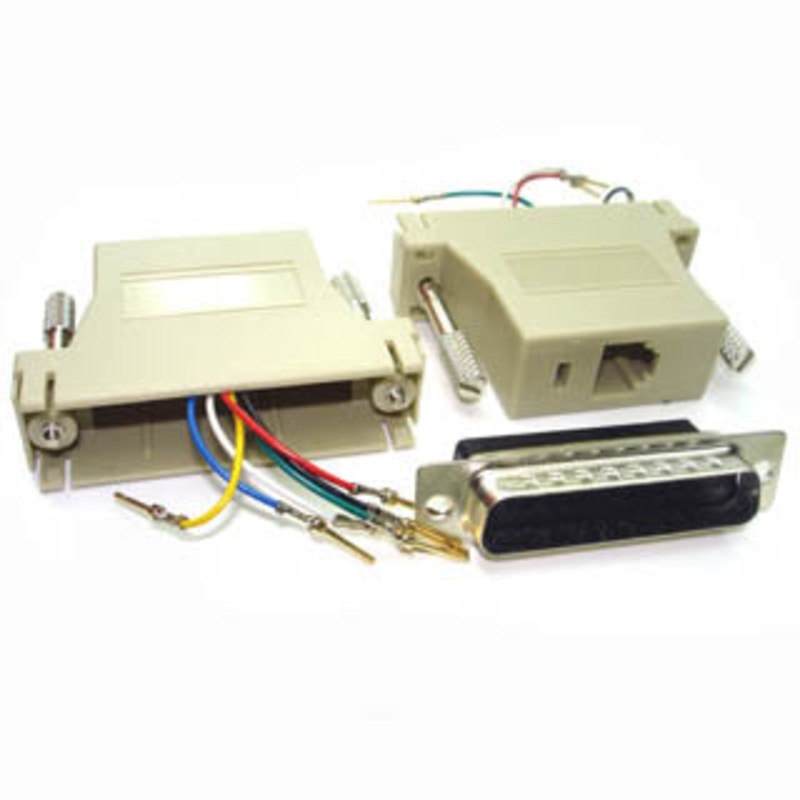 DBA6M – MODULAR ADAPTER DB25M/RJ12 6P6C GREY – KIT