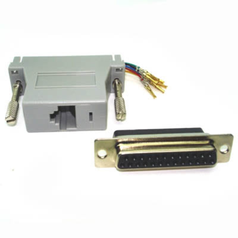 DBA8F – MODULAR ADAPTER DB25F/RJ45 8P8C
