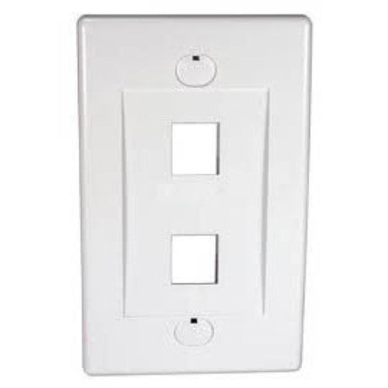 J317A-V2 WH – WALL PLATE 2PORT WHITE DESIGN