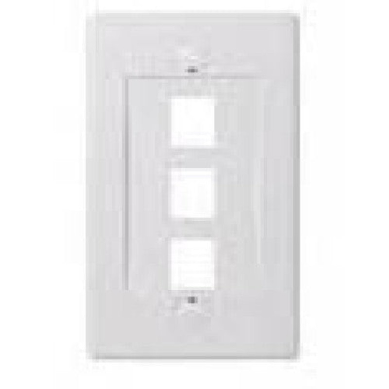 J317A-V3 WH – WALL PLATE 3PORT WHITE DESIGN