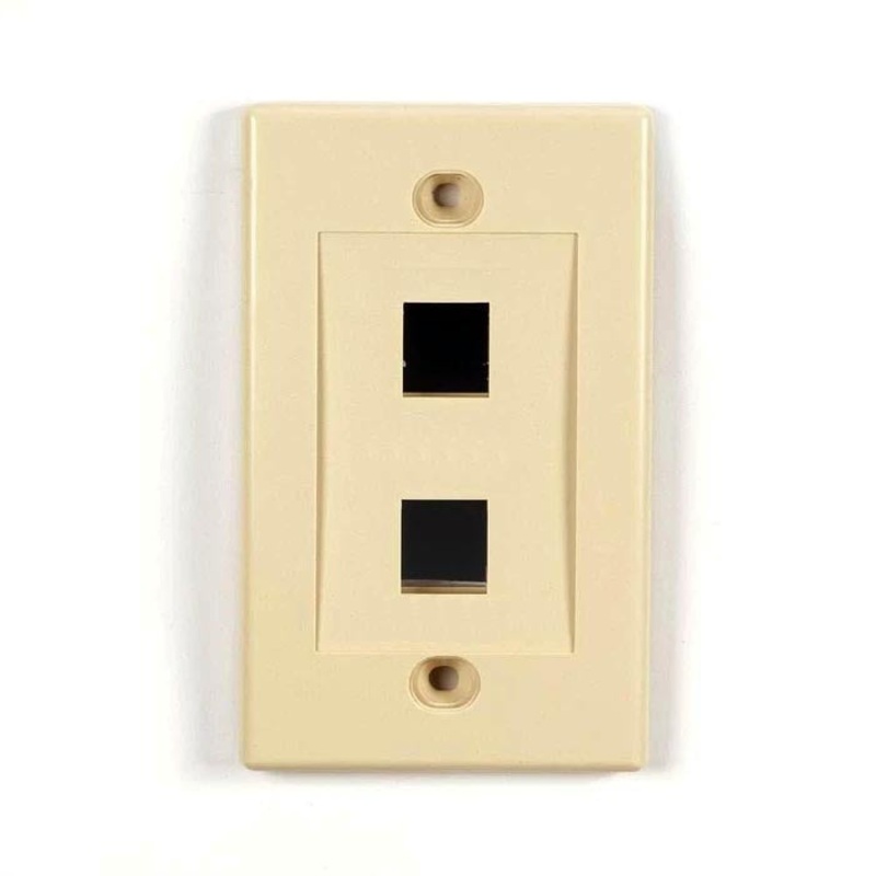JE317A-V2 IV – WALL PLATE 2PORT IVORY DESIGN