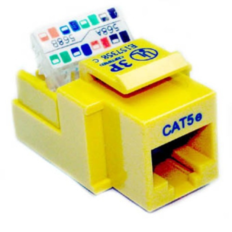 KJ2-CE-US/YL – KEYSTONE JACK CAT5E YEL TOOLLESS
