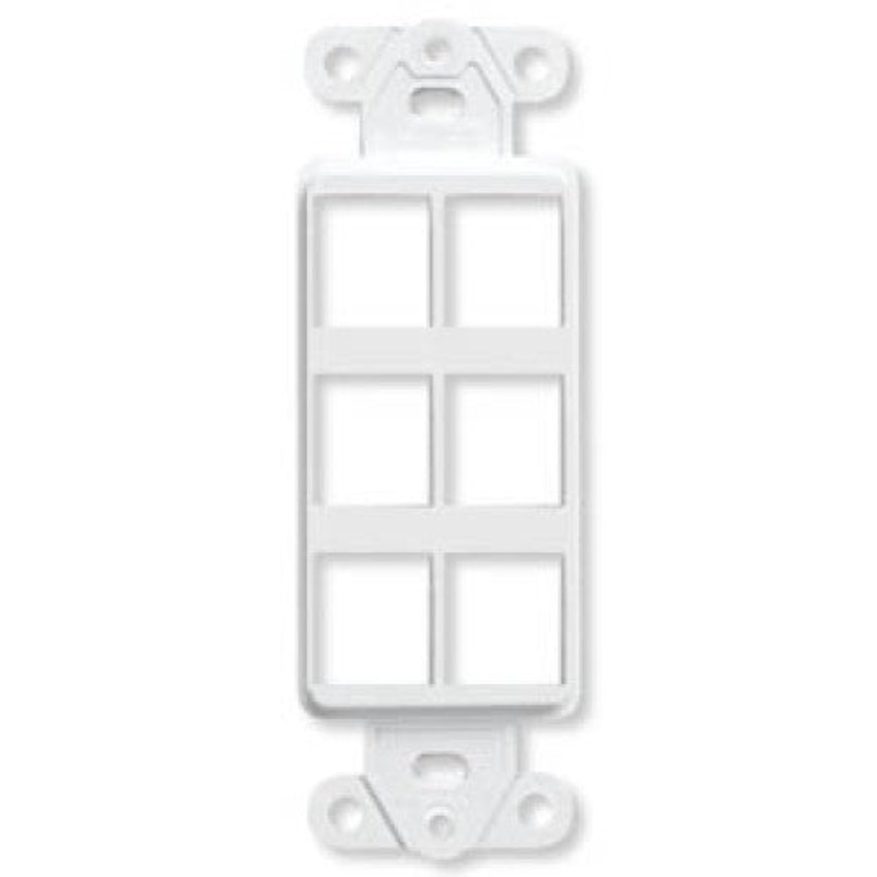 NW-D6 – WALL PLATE DECORA INSERT 6PORT WHITE