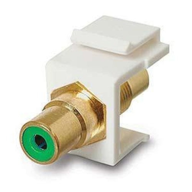 PID:6564 – KEYSTONE COUPLER RCA GRN JK-JK FLUSH