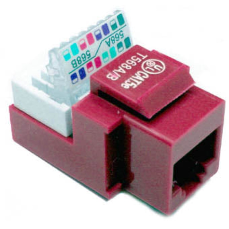 ZK8C-C5E-R – KEYSTONE JACK CAT5E RED TOOLLESS