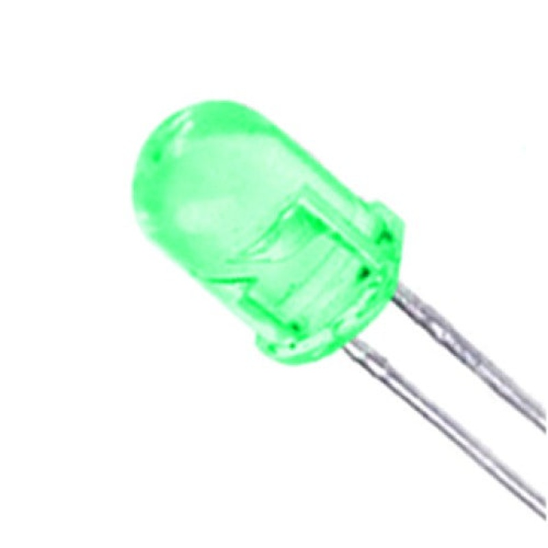 109549-001 – LED5 CLEAR GRN 90MCD W/WIRE/2PIN  (2 pcs/pkg)