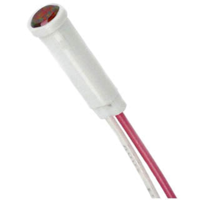 11-2050 – INDICATOR 250V 7MM RED PRESS WIRE NEON FLUSH