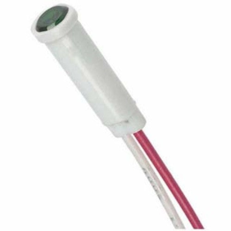 11-2521 – INDICATOR 12V LED 7MM GRN PRESS WIRE FLUSH DIAMOND LENS