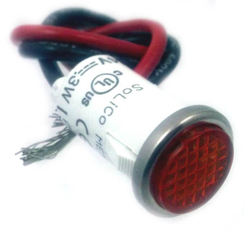 11-2572 – INDICATOR 12V LED 12MM AMB SNAP FIT WITH WIRE