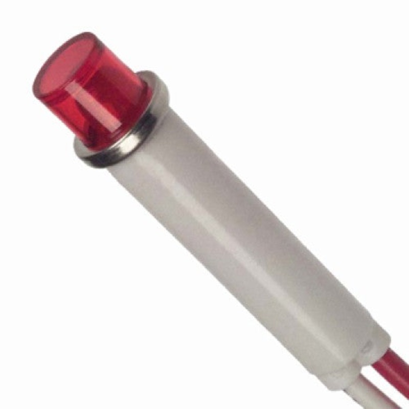 11-382 – INDICATOR 12V LED 9MM RED PRESS FIT WITH WIRE