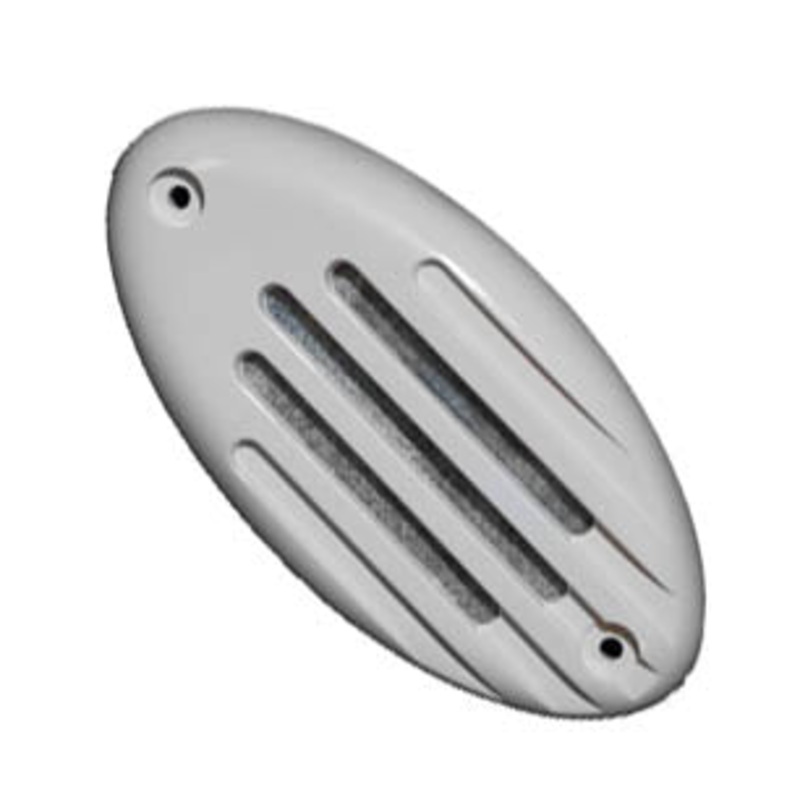 11100 – HORN GRILL 5INCH WHITE 5X2.6INCH MOUNTING HOLES 4 INCH