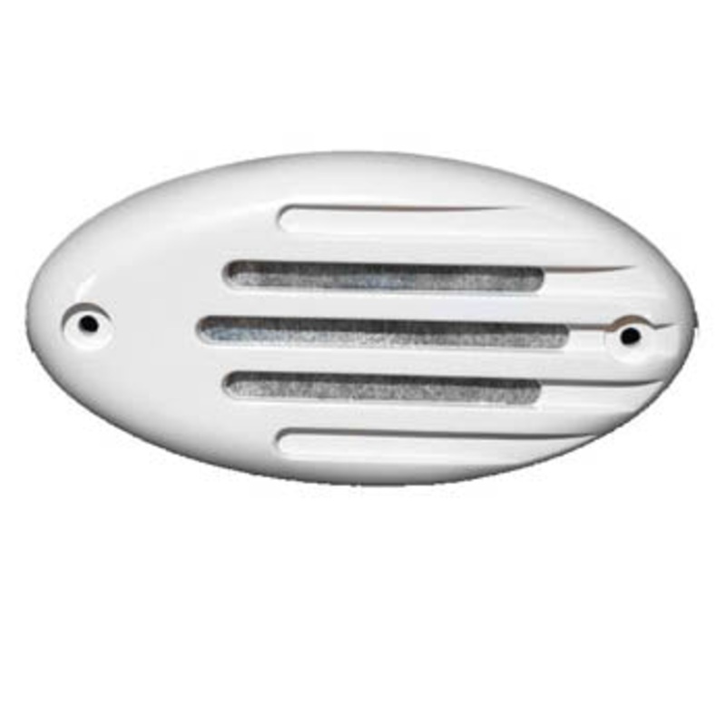 11169 – HORN GRILL 5 INCH W/GASKET WHITE 5X2.6 INCH MOUNTING HOLES 4 INCH