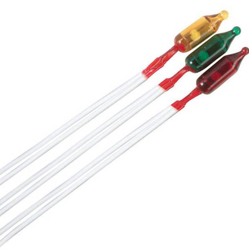 1272-1098 – BULB 6V 60MA 4X12MM W/120MM WIRE ASSORTED COLOR 3PCS/PACK (3 pcs/pkg)
