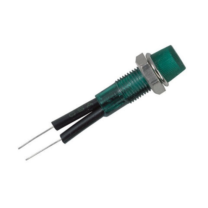 2760271 – INDICATOR 12V LED 7MM GRN W/WIRE 15MA 24MCD