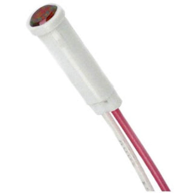 B1M-1-B – INDICATOR 125V 8MM RED PRESS WIRE BLACK BODY