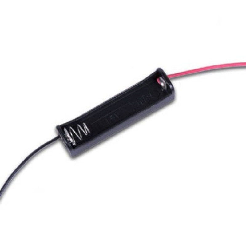 BFH-1152B – BATTERY HOLDER AAX1 PLASTIC BLK WITH WIRES