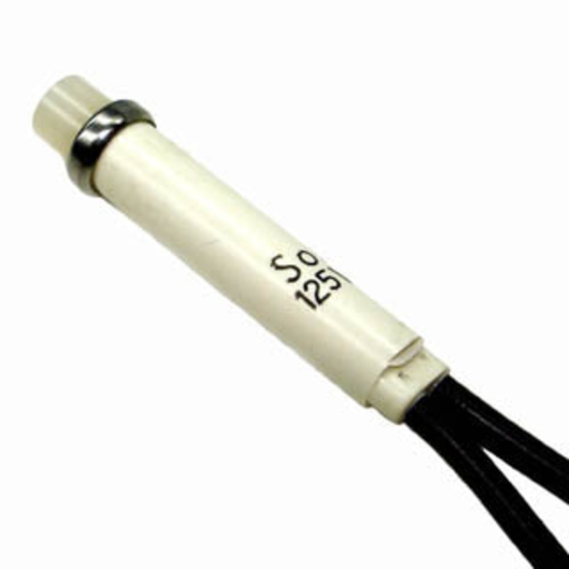BMG-433A – INDICATOR 125V 7MM AMBER PRESS FIT WITH WIRE
