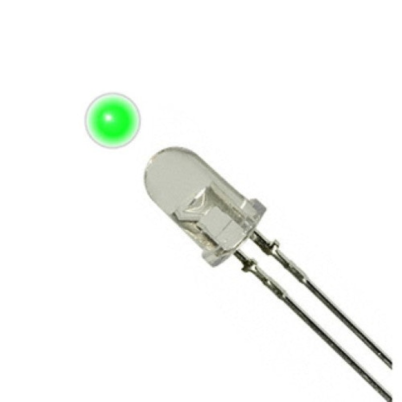 NTE30031 – LED3 WATERCLEAR GREEN 5000MCD 4V 20MA