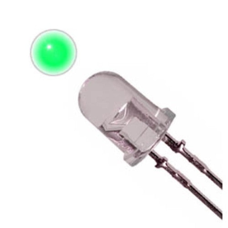 NTE30038 – LED5 WATERCLEAR GRN 11000MCD 3.6V 20MA