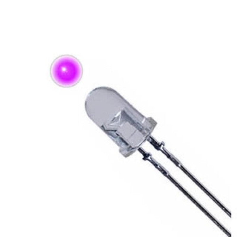 NTE30120 – LED3 WATERCLEAR PURPLE 75MCD 3.3V 20MA (5 pcs/pkg)