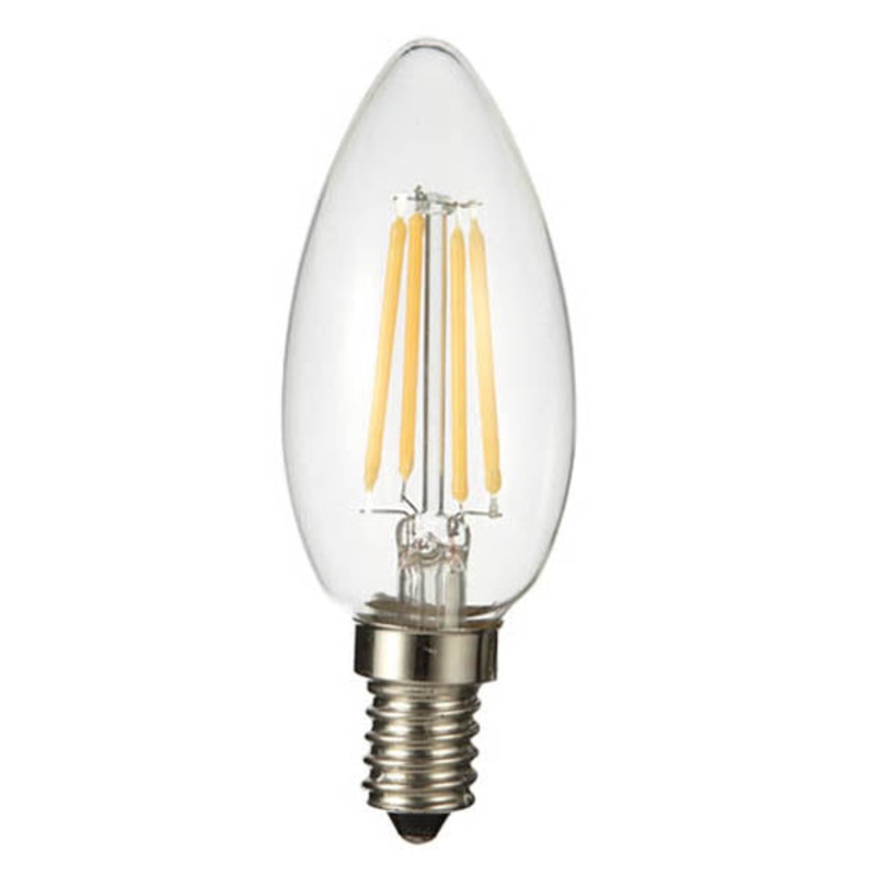 QLEDCFCF-3.5FDME12-CW – BULB LED C35 E12 COOL WHITE 4W DIMMABLE 120V CANDLE