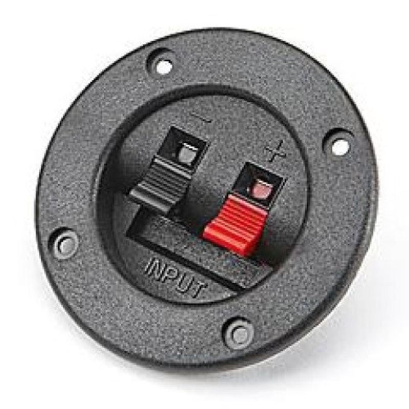 ST1010 – SPEAKER TERM 2POS RND 55MM RD/BK