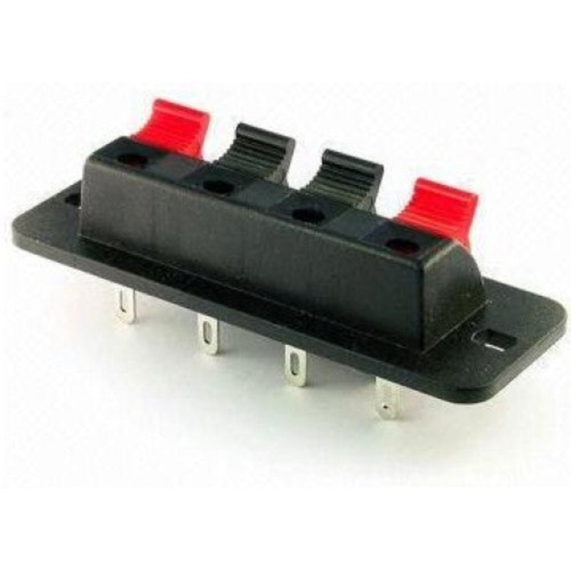 ST1014 – SPEAKER TERM 4POS RECT RED/BLK 25X82MM RECTANGULAR