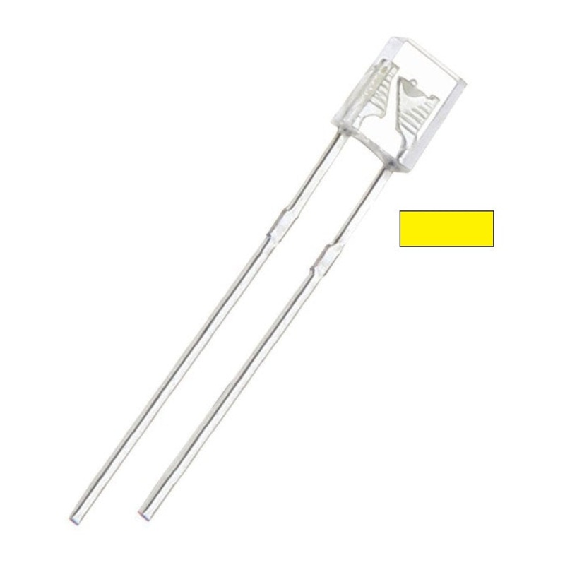 1276-0010 – LED2X5 WATER CLR YEL RECTANGULAR 1.9V NOMINAL 20MA (4 pcs/pkg)