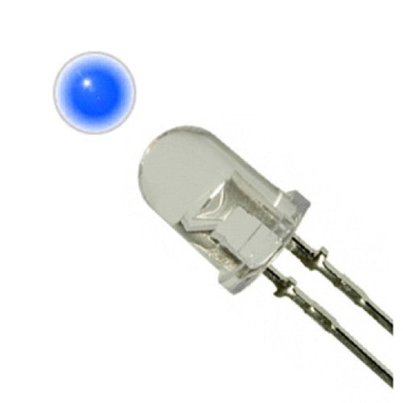 5BJ340COB – LED5 WATERCLEAR BLUE 4K-5KMCD 20MA
