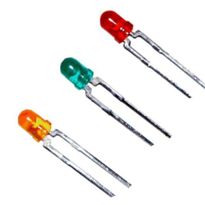 85-100 – LED5 ASSORTED SET 5 PCS RED GREEN YELLOW 1.2-2.2V 10MA (5 pcs/pkg)