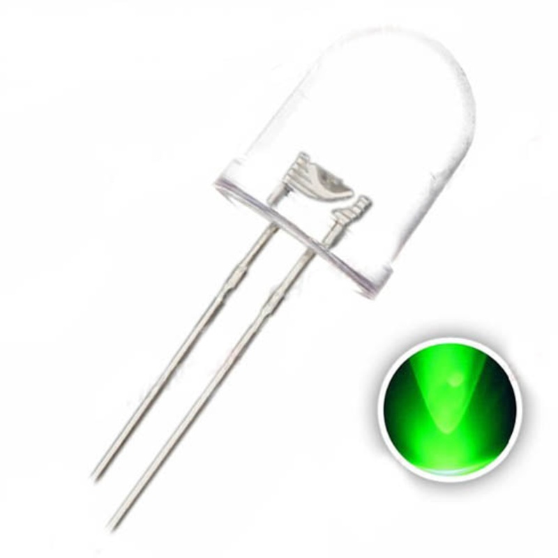 NTE30066 – LED10 WATERCLEAR GRN 3500MCD 4V 20MA (2 pcs/pkg)