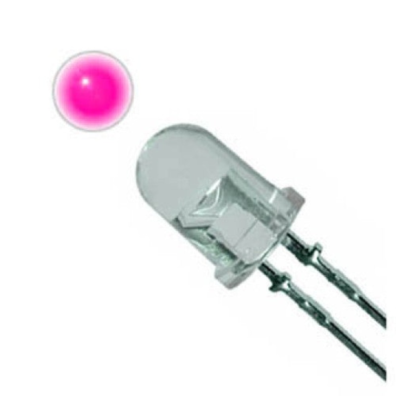 NTE30126 – LED5 WATERCLEAR PINK 4000MCD 3.5V 20MA (5 pcs/pkg)