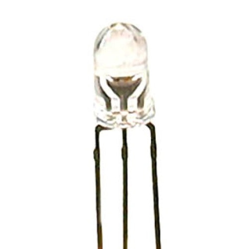 U500UG2HT – LED5 WATERCLEAR RED/GREEN 3PIN  (2 pcs/pkg)