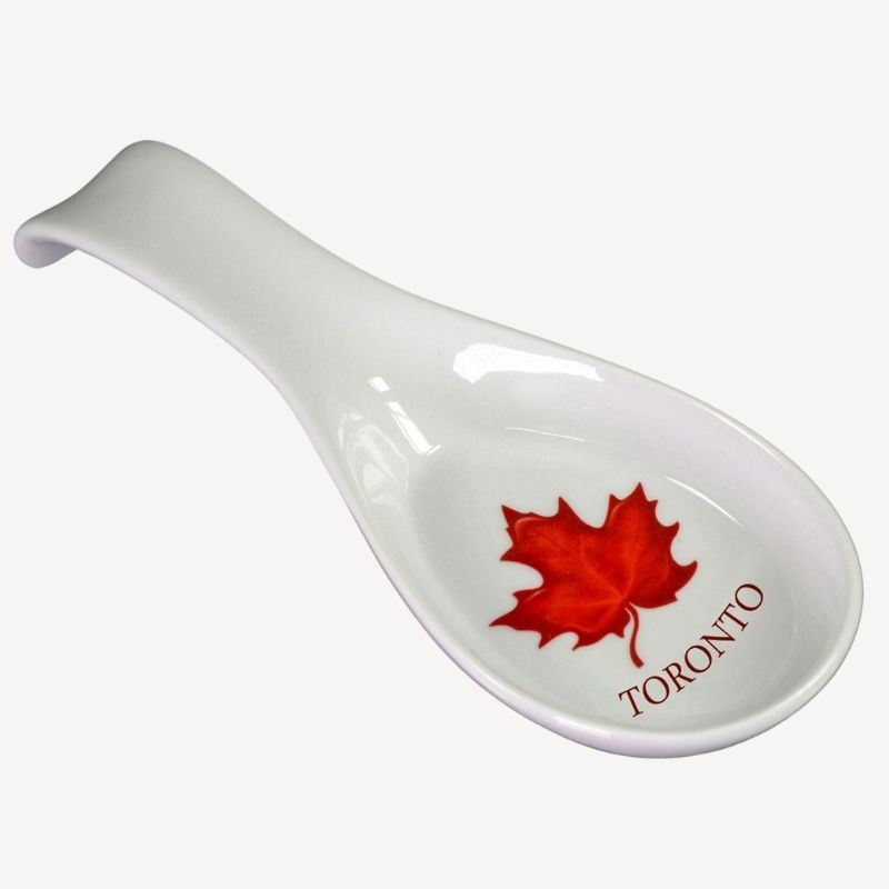 00118T – TORONTO SOUVENIR SPOON REST MAPLE LEAF 7.5IN