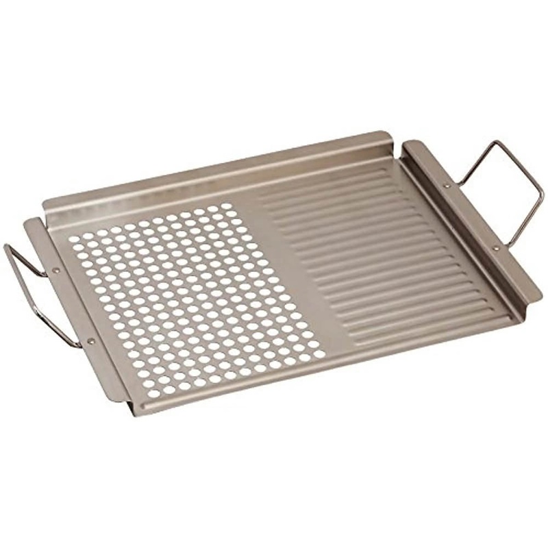 BBQ2013 – GRILLING TRAY DUAL SURFACE 18.75IN STAINLESS STEEL