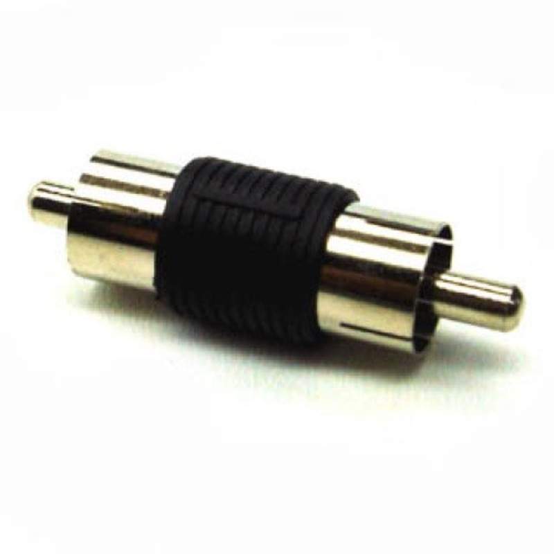 251-110 – ADAPTER RCA PLUG-PLUG PLAST TIN BLK