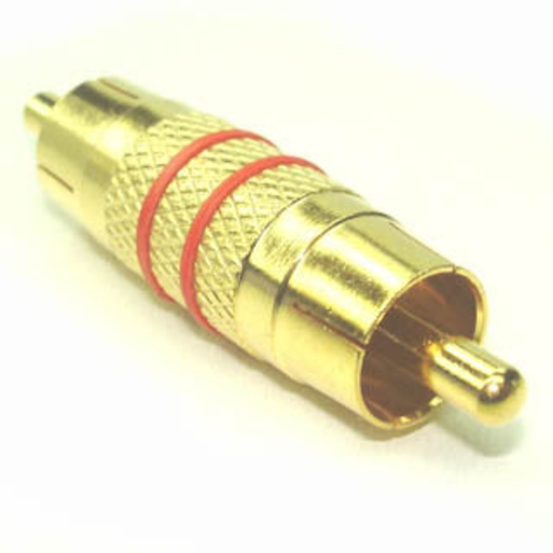 AG1016R – ADAPTER RCA PLUG-PLUG METAL GOLD RED